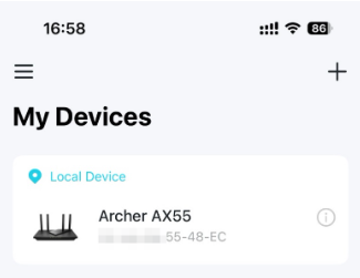 My Devices page.