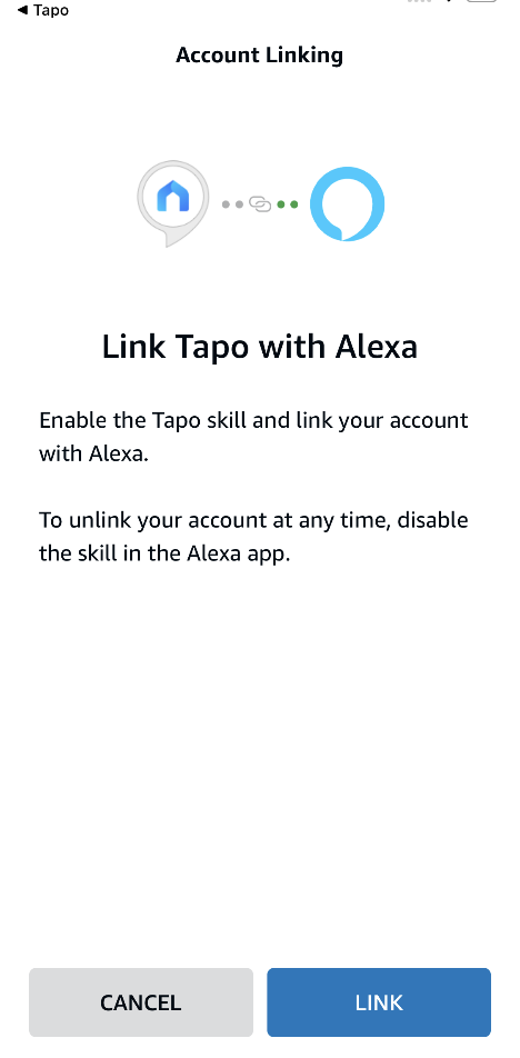 Alexa APP Link Guide page.