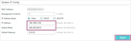 Shows IP configuration of the switch.
