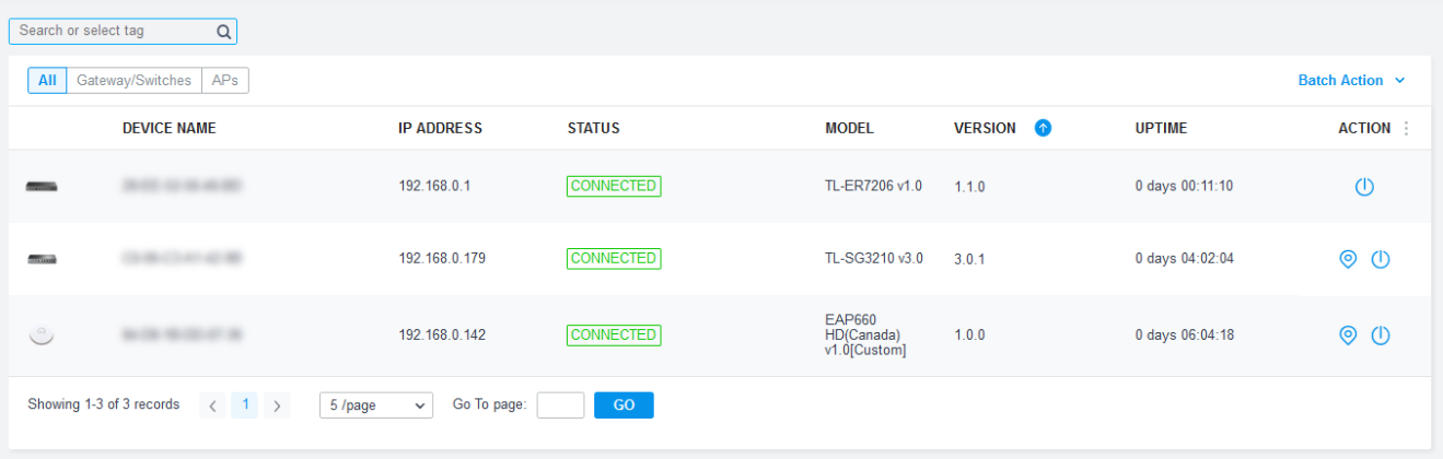 Show the connected status of device.