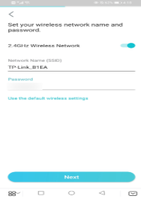 Set 2.4G wireless network.