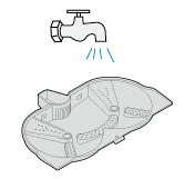 Wash cleaning tray.