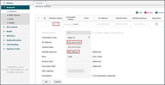How to configure the interface IP address of AC controller’s default VLAN1