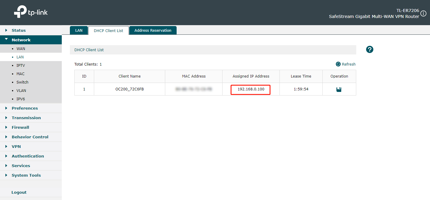 Show the location of the hardware controller IP address.