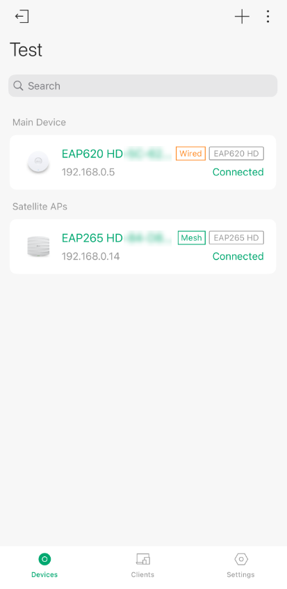 Display multiple EAPs successfully added page.