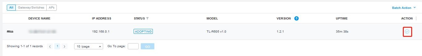 Show the position of the Adopt button.