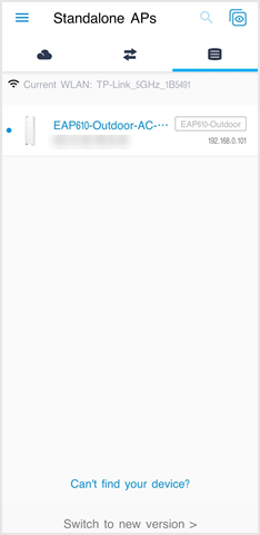 Show EAP appearing in the APP.