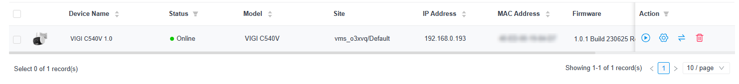Display device added successfully page.