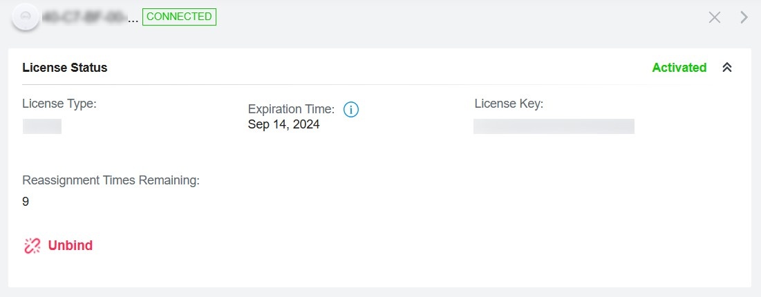 Show the location of the unbind button.