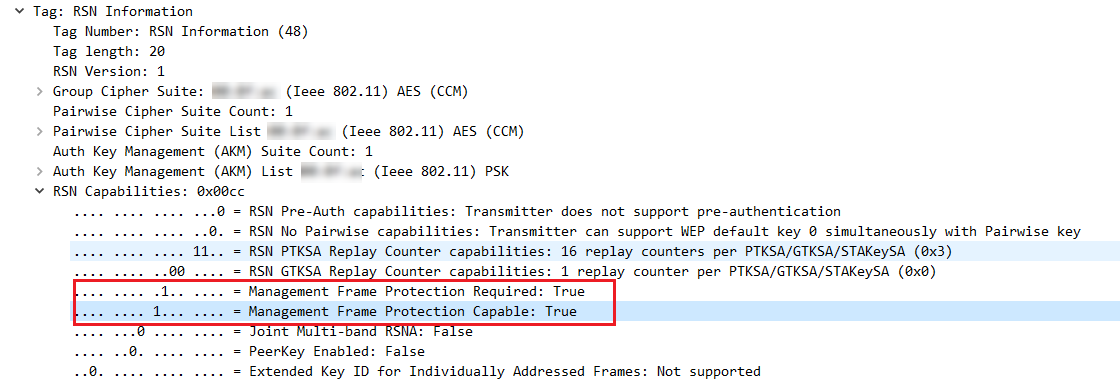 Shows example output of PMF configuration.
