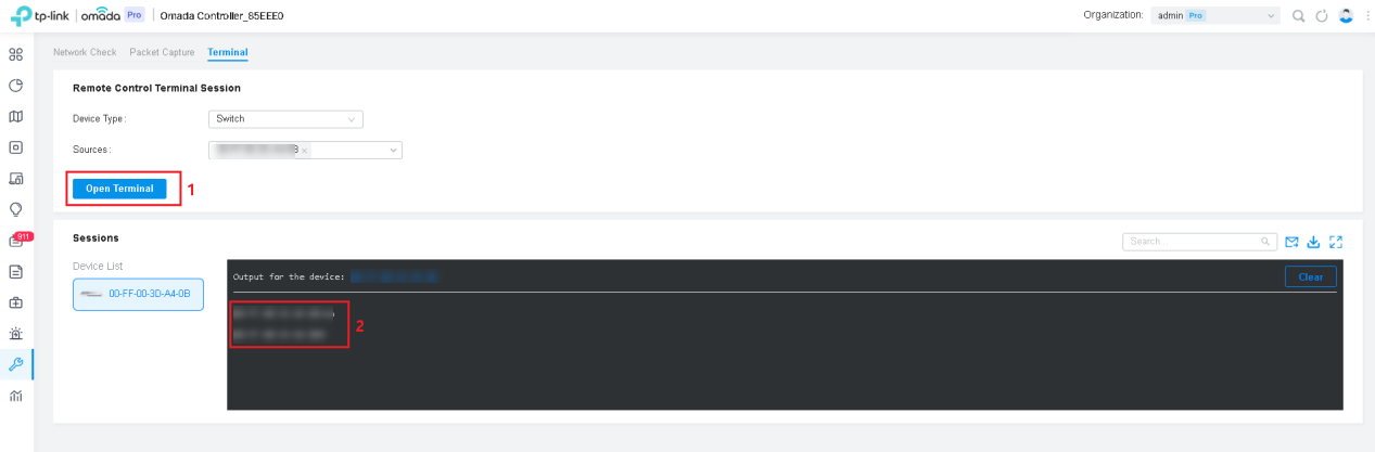 Shows example from terminal output.