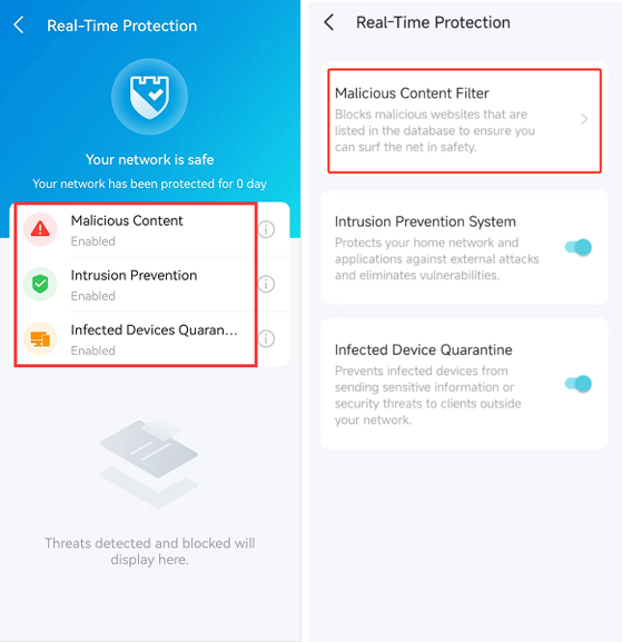 Real-Time Protection page.