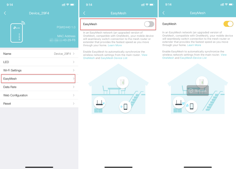 Instruction to enable EasyMesh.