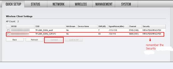All available networks screen.