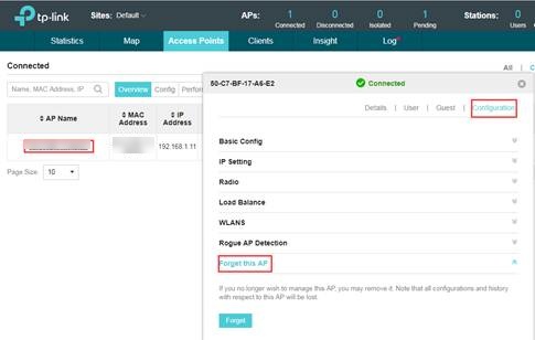 How to forget an EAP.