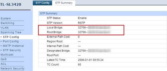 Spanning tree summary.