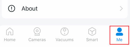 Me button in the Tapo APP bottom right corner.