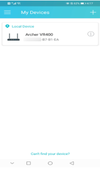 Choose local device from My Devices page.