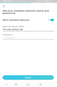 Set 5G wireless network.