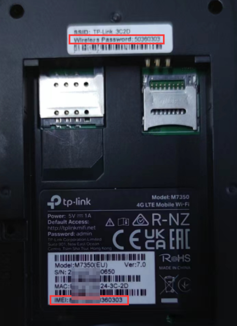 Product back label.
