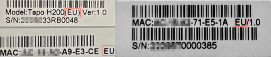 Example of device label.