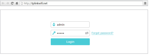 requesting a username and password. By default, these are both the word ‘admin’ all lower case.