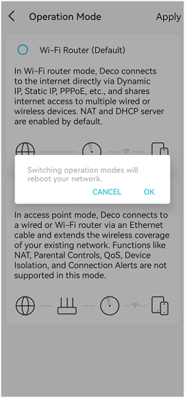 How to configure the TP-Link Deco to work in access point mode