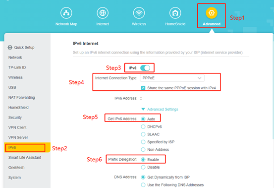 How to set up an IPv6 Internet connection on the TP-Link Wi-Fi Routers