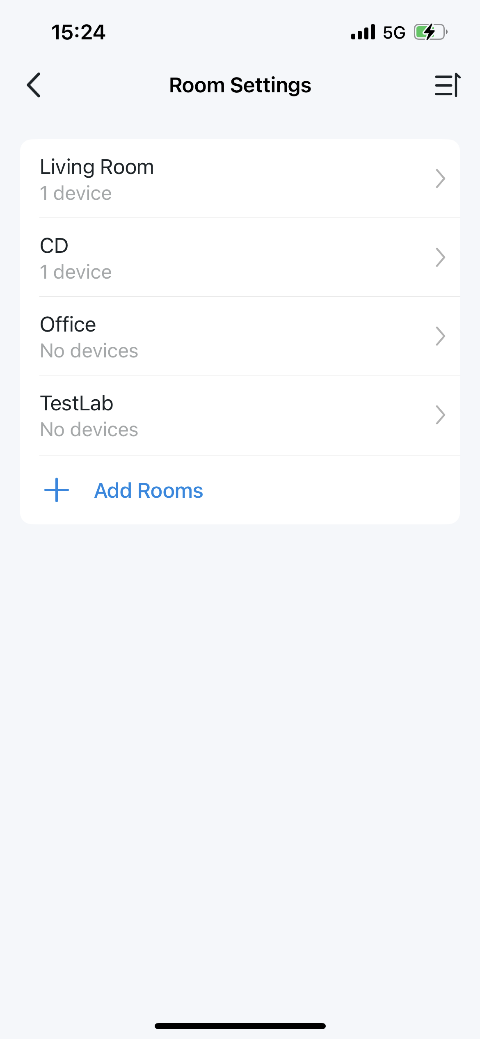 Display the add rooms button position.