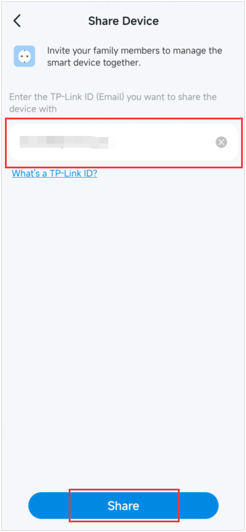 Number of accounts shared on TP-Link Tapo Camera - CCTV Application System