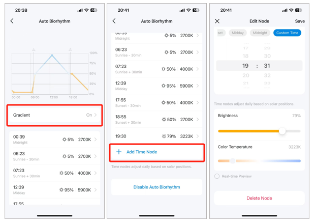 How to customize the auto-biorhythm feature.