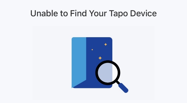 Screenshot of the app that cannot find a Tapo hub.