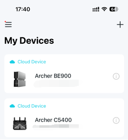 My device page.
