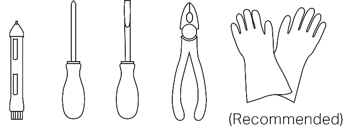 Images of the tools needed.