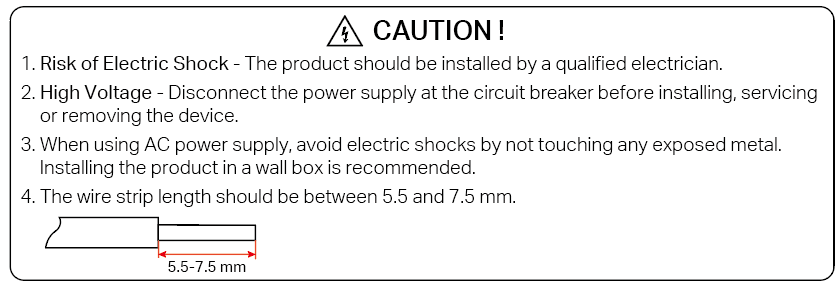 Prevent high-risk warnings such as electric shock.