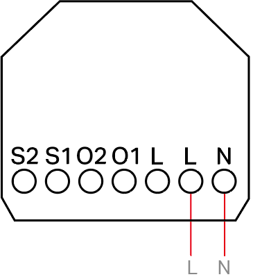 Connection diagram of L and N terminals of S112.