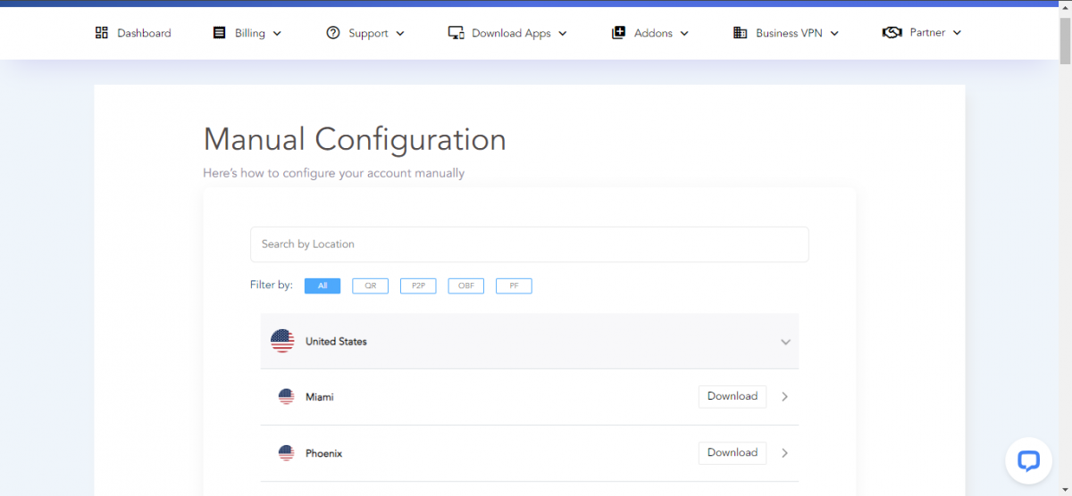 The section of the” Download” button for IVACY.