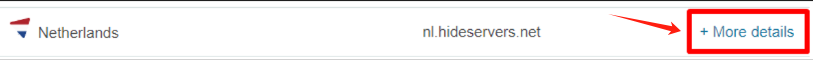 Click on “+ More details” option of Hide.me VPN.