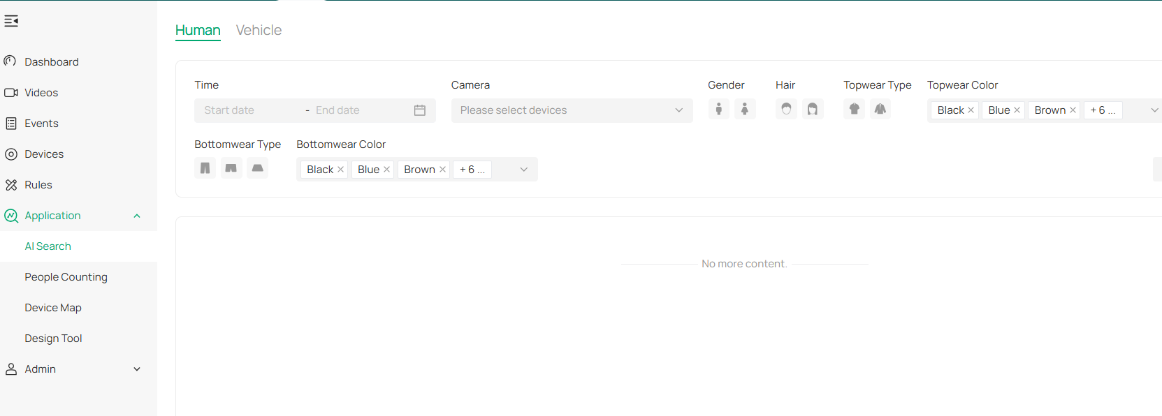 Alt text: The AI Search function that can only be configured and used with Omada and VIGI cameras.
