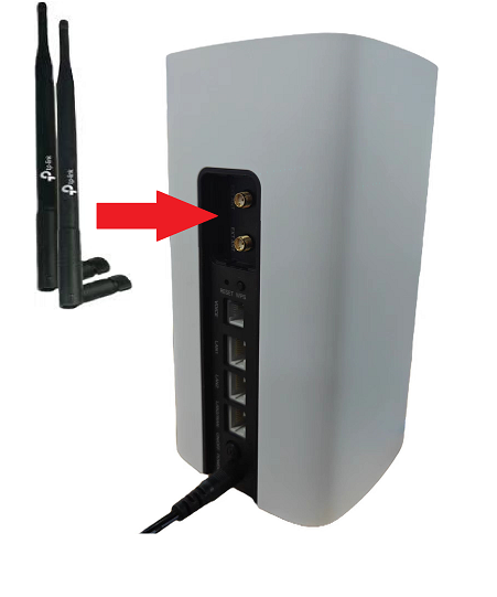 A modem router with external antennas interface(NX510v).