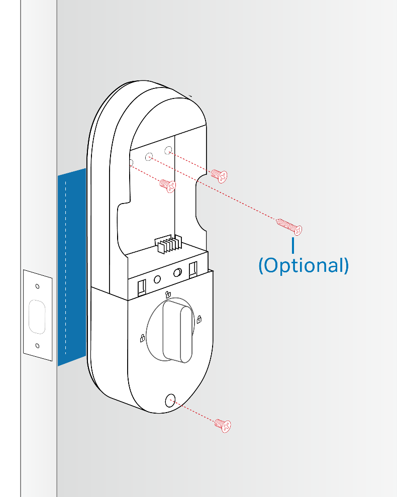 How to secure the interior assembly with screws.