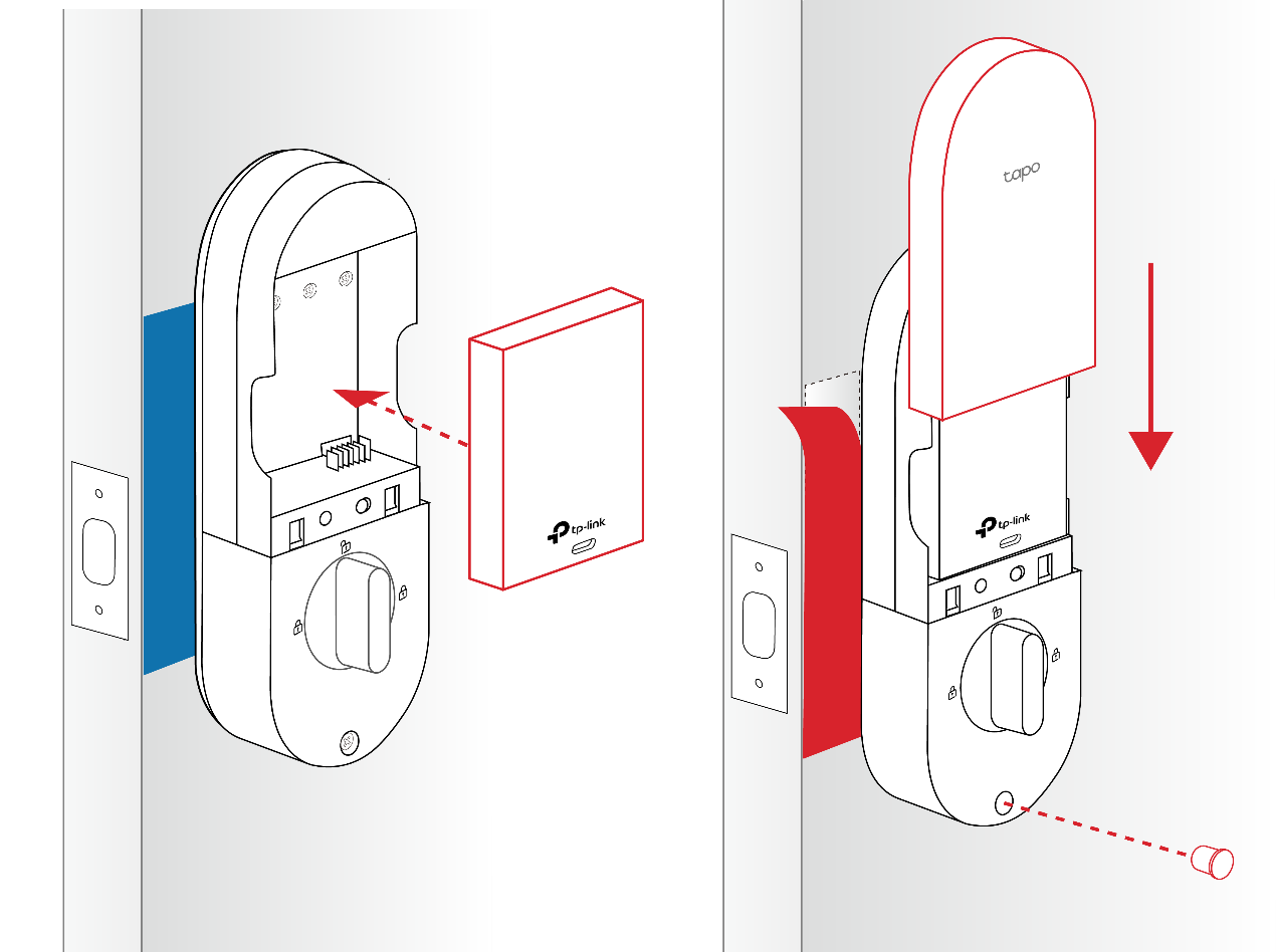 How to insert the battery and replace the battery cover.