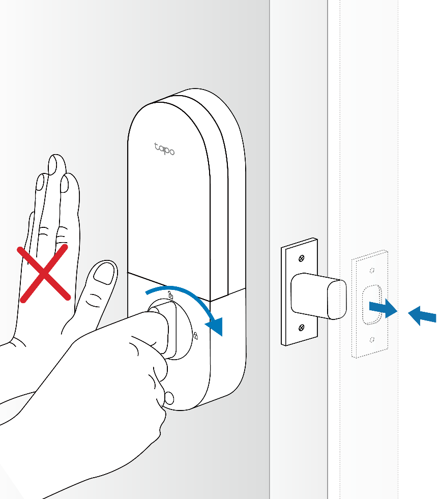 The occasion when you need to push the door for the bolt to retract smoothly.