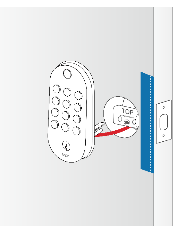 How to route the cable under the bolt.