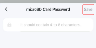 Set microSD Card Password.