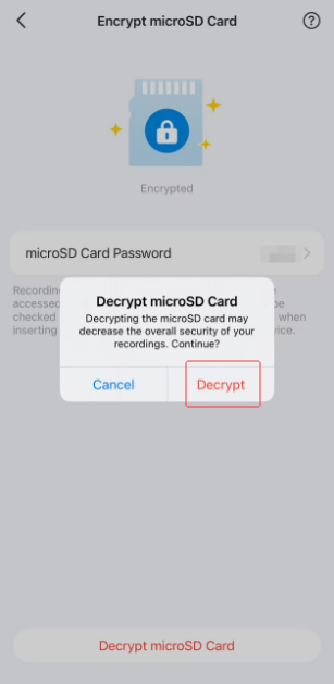Click "Decrypt".