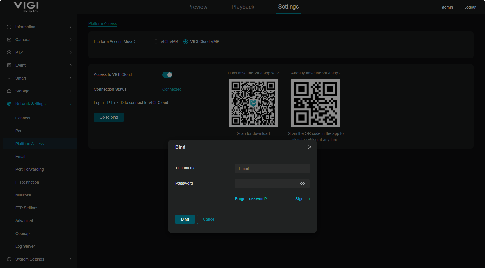Show page of how to bind your TP-Link ID.