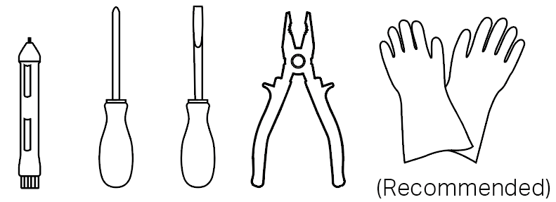 Images of the tools needed.