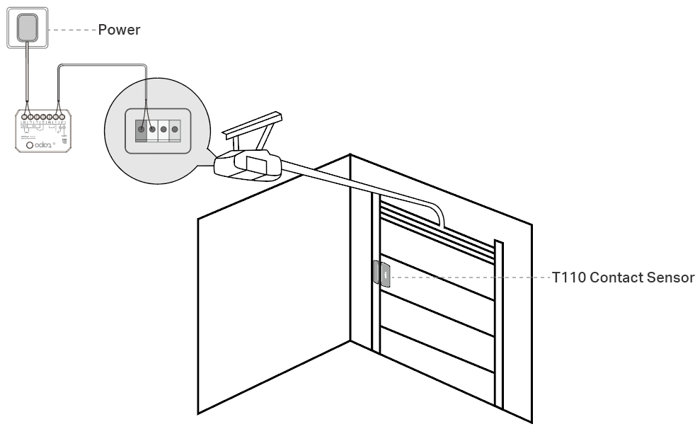Garage door scene wiring diagram.