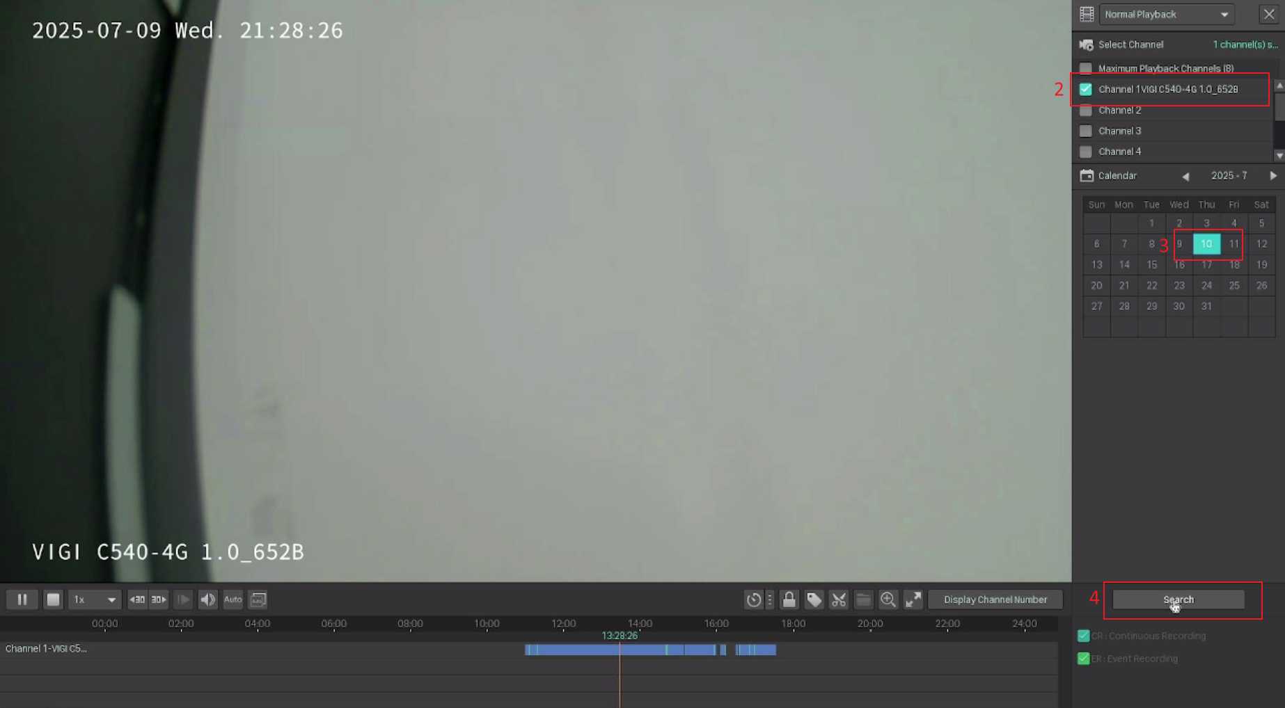 Alt text: Guide customers to search recordings